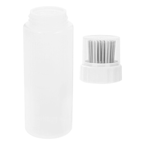 3Pcs Kitchen Silicone Cooking Oil Brushes with Measuring Marks Grey 2