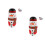 2St Handgeschilderde Sneeuwpop Nesting Dolls Kleurrijk Decor 8