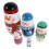 2St Handgeschilderde Sneeuwpop Nesting Dolls Kleurrijk Decor 3