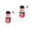 2St Handgeschilderde Sneeuwpop Nesting Dolls Kleurrijk Decor 6