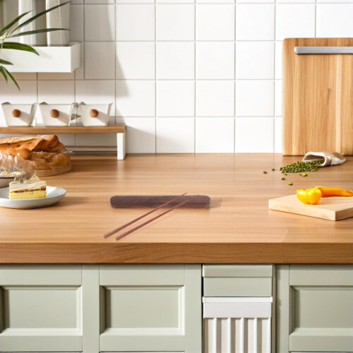 Hout Eetstokjes Opbergdoos Met Draagbare Organizer 2
