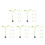25St Universele Groene Spruit Auto Ornament Voor Dashboard 8
