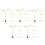 25St Universele Groene Spruit Auto Ornament Voor Dashboard 9