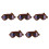 5Pcs Foldable Dog Sunglasses PU Pc Metal Windproof Eyewear for Pets 6
