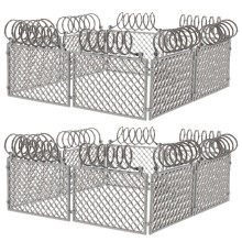 6Sets Zwart Minihek Van Plastic Voor Miniatuurboerderij En Tuindecor