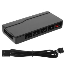 2St Magnetische 4-Pin Fan Power Adapter Kabel Voor 10 Pwm Fans, Zwart
