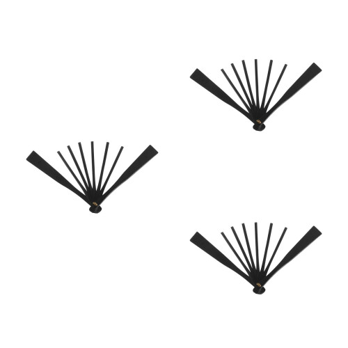 3St Zwarte Plastic Waaier Frames Voor En DIY Handwaaier 2