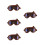 5Pcs Foldable Dog Sunglasses PU Pc Metal Windproof Eyewear for Pets 7