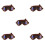 5Pcs Foldable Dog Sunglasses PU Pc Metal Windproof Eyewear for Pets 4
