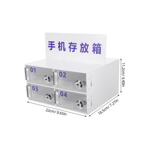 Multifunctionele Acryl Telefoonbewaarbox Met Slotsysteem 1