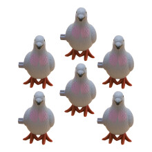 12St Plastic Cartoon Duif Speeltjes Wind-Up Voor Kids Multi Kleuren