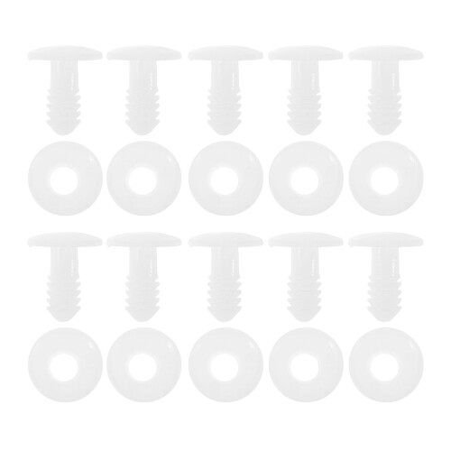 200Sets Plastic Poppengewricht Ringen Wit Voor En Knutselen 2