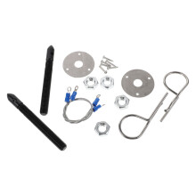 3Sets Metalen Motorkapsloten Auto Universele Zwarte Kit Anti-Trilling