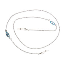 2St Praktische Brillenkoord Rvs Rubber Ketting Anti-Verlies Assorti