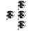 8St Zwarte ABS Mini Aquariumpomp USB Compact Visbak & 7