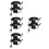 8St Zwarte ABS Mini Aquariumpomp USB Compact Visbak & 4