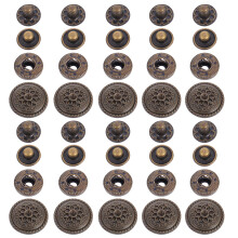 20Ensembles Attaches Boutons En Alliage De Zinc Pour Portefeuilles