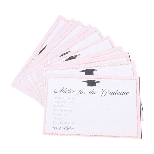 40Pièces Cartes Souhaits Graduation Rose Design 2