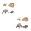 8Pièces Décorations Cycle Croissance Tortue PVC Variés 5