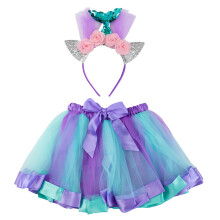 2Pièces Jupe Tutu Et Fluffy -Tête Floral Pour