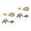 8Pièces Décorations Cycle Croissance Tortue PVC Variés 4