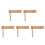 5Pièces En Bois Beige, Instruments De Percussion Manuels 6