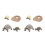 8Pièces Décorations Cycle Croissance Tortue PVC Variés 7