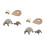 8Pièces Décorations Cycle Croissance Tortue PVC Variés 6