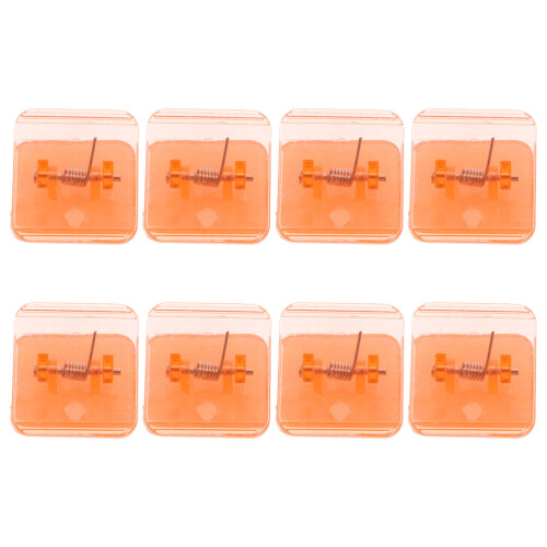 40Pièces Clip ABS Transparent Pour D'apprentissage Orange