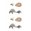 8Pièces Décorations Cycle Croissance Tortue PVC Variés 3