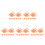 40Pièces Clip ABS Transparent Pour D'apprentissage Orange 4