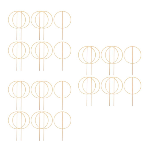 30Ensembles Cadres Ronds En Bambou Beige Pour Éventails À Main DIY 2