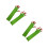 2Paires Vertes En Polyester Longs Ongles Halloween 9