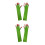 2Paires Vertes En Polyester Longs Ongles Halloween 4