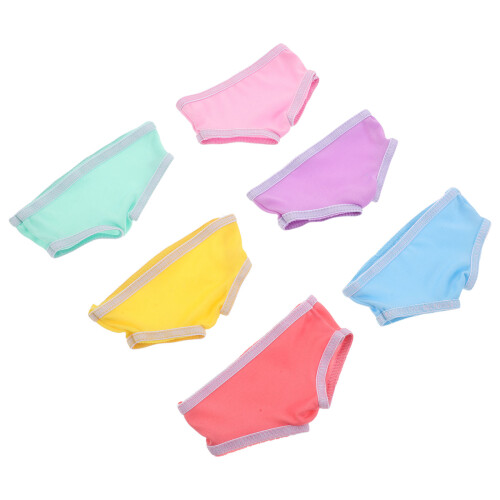 12Pièces Slips Confortables Pour Poupées 18 Design Coloré Mode 1