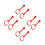 8Pièces Anneaux De Bébé Rouge PP, Accessoires Pull Up Pour 7