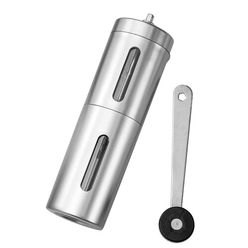 2Pcs Hand Coffee Grinder Stainless Steel Bean Mill Adjustable Burr