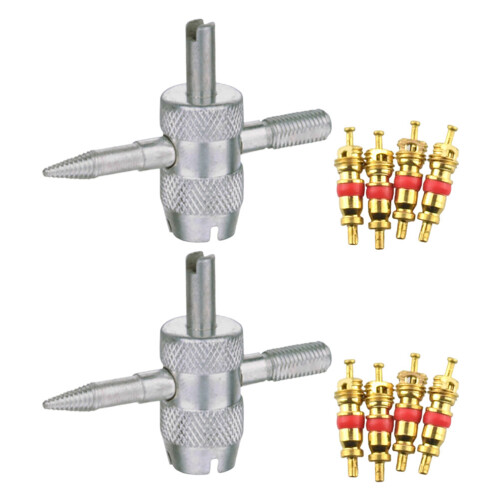 6Sets Versatile Silver Tire Valve Stem Removal Tool for Automobiles 2