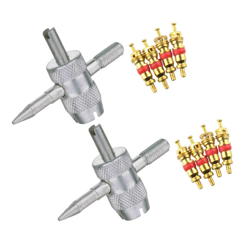 6Sets Versatile Silver Tire Valve Stem Removal Tool for Automobiles 1