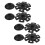 2Sets Quick-Assembly Black Rubber Replacement Tips for Walking Sticks 2