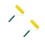 2Pcs Sturdy Textured Paint Rollers ABS Sponge Portable Yellow 9