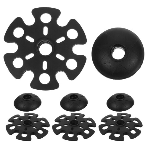 2Sets Quick-Assembly Black Rubber Replacement Tips for Walking Sticks 2