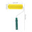 2Pcs Sturdy Textured Paint Rollers ABS Sponge Portable Yellow 10