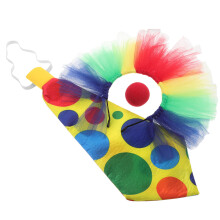 1Set Multi Clown Outfit Set with Neck Tie Nose Headband for Party Fun