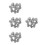 40Pcs Silver Alloy Car Wheel Bolts for Wheel Hub with Antitheft Thread 6