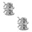 4Pcs Silver Barbell Nut Double Lock Iron Screw for Dumbbell Exercise 7