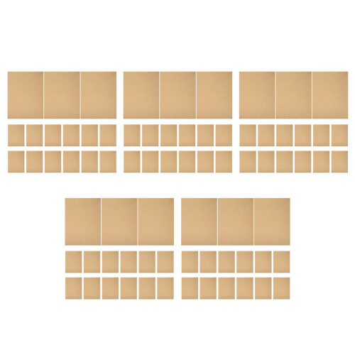 5Pcs Braille Learning Sheets Khaki Paper for Blind Writing Supplies 2