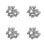 40Pcs Silver Alloy Car Wheel Bolts for Wheel Hub with Antitheft Thread 10