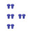 8Pcs Portable Blue Perfume Bottle Screw Caps Plastic Replacement Tool 8