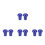8Pcs Portable Blue Perfume Bottle Screw Caps Plastic Replacement Tool 9